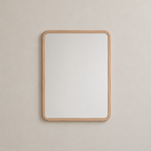 Miroir en bois massif de chene noyer