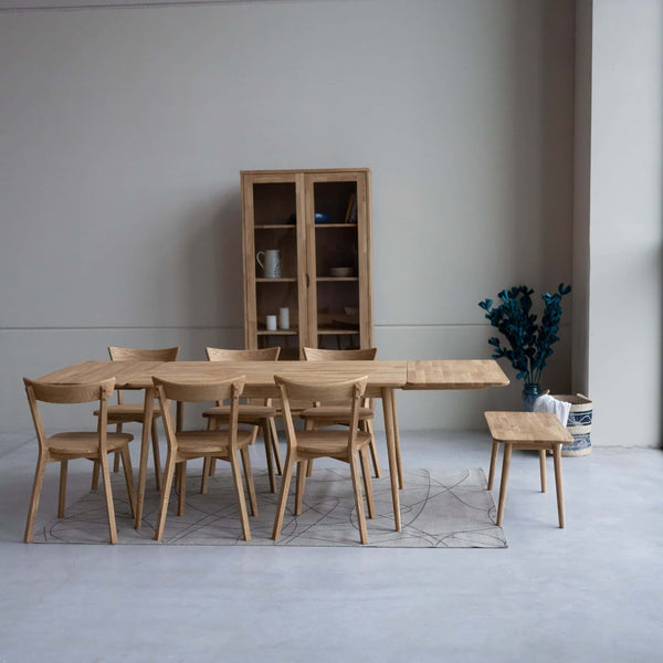 VESKOR Mesa de comedor extensible de madera maciza de roble EKHOLM Mobel.Store