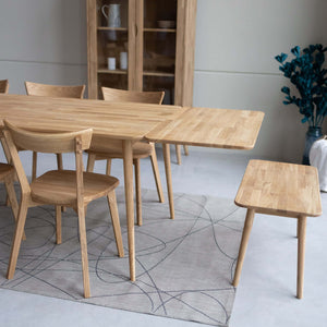 VESKOR Mesa de comedor extensible de madera maciza de roble EKHOLM Mobel.Store