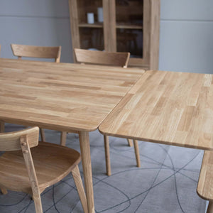 VESKOR Mesa de comedor extensible de madera maciza de roble EKHOLM Mobel.Store