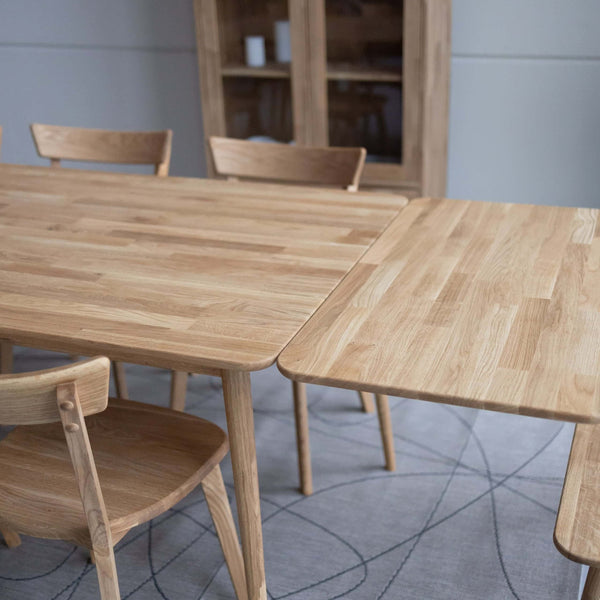 VESKOR Mesa de comedor extensible de madera maciza de roble EKHOLM Mobel.Store