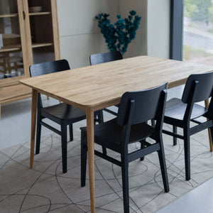 VESKOR Mesa de comedor extensible de madera maciza de roble Malmo 2 Mobel.Store