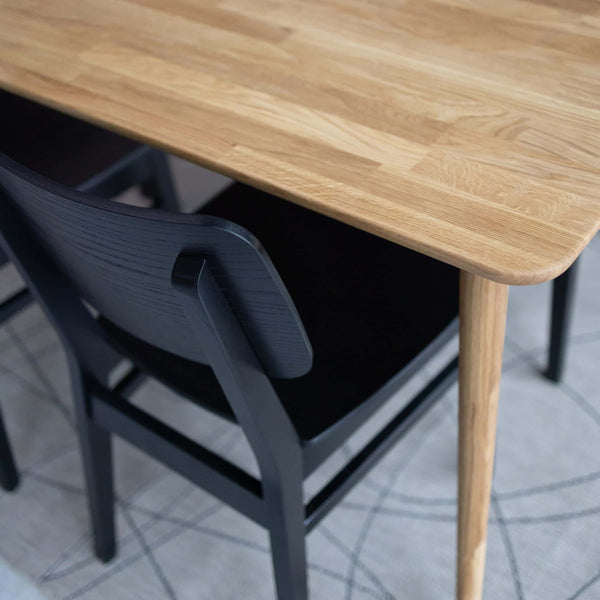 VESKOR Mesa de comedor extensible de madera maciza de roble Malmo 2 Mobel.Store