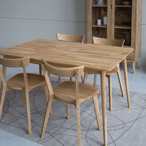 VESKOR Mesa de comedor extensible de madera maciza de roble Malmo 2 Mobel.Store