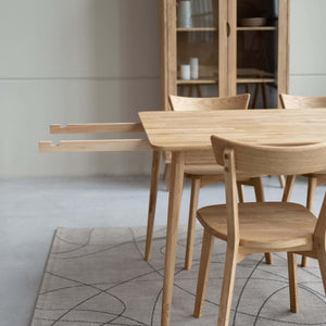 VESKOR Mesa de comedor extensible de madera maciza de roble Malmo 2 Mobel.Store