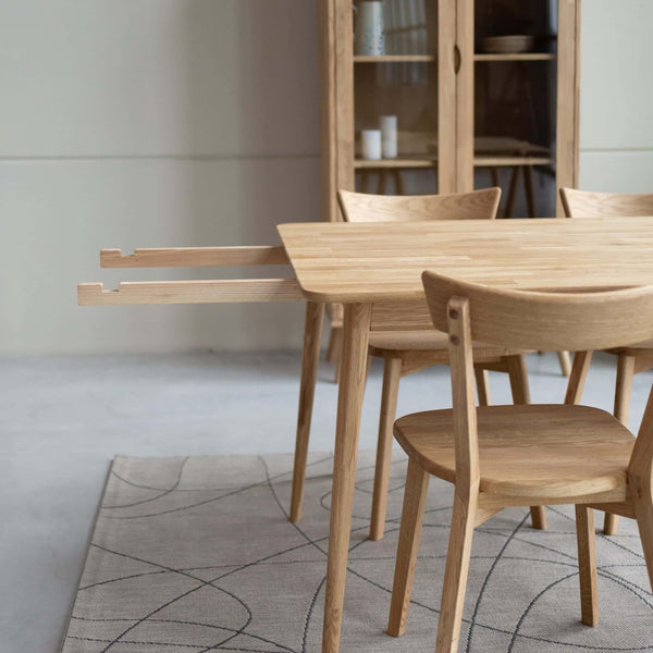 VESKOR Mesa de comedor extensible de madera maciza de roble Malmo 2 Mobel.Store