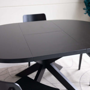 VESKOR Mesa redonda de comedor extensible madera de fresno EMMA Mobel.Store