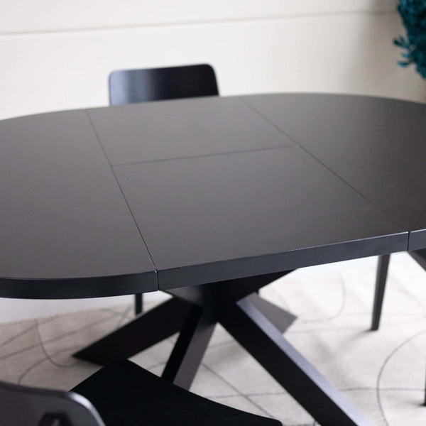 VESKOR Mesa redonda de comedor extensible madera de fresno EMMA Mobel.Store