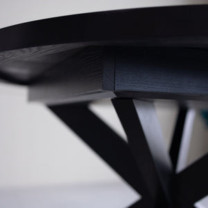 VESKOR Mesa redonda de comedor extensible madera de fresno EMMA Mobel.Store