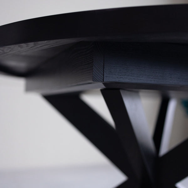 VESKOR Mesa redonda de comedor extensible madera de fresno EMMA Mobel.Store