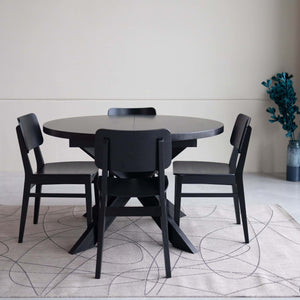 VESKOR Mesa redonda de comedor extensible madera de fresno EMMA Mobel.Store