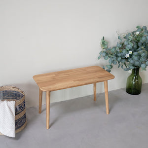 VESKOR Banco Mesa de centro de madera maciza roble "MALMO" Mobel.Store