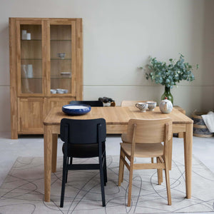 VESKOR Mesa de comedor extensible rectangular de madera de roble DANIA sostenible estilo nordico Mobel.Store