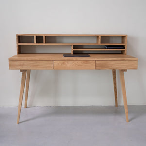 VESKOR Mesa escritorio de madera maciza roble sostenible Malmo 2 Mobel.Store