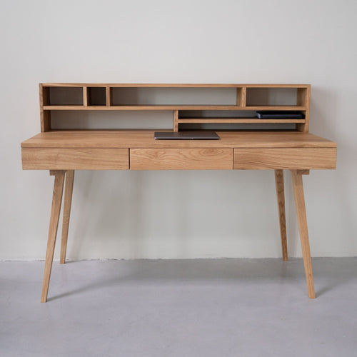 VESKOR Mesa escritorio de madera maciza roble sostenible Malmo 2 Mobel.Store