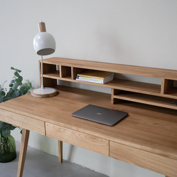 VESKOR Mesa escritorio de madera maciza roble sostenible Malmo 2 Mobel.Store