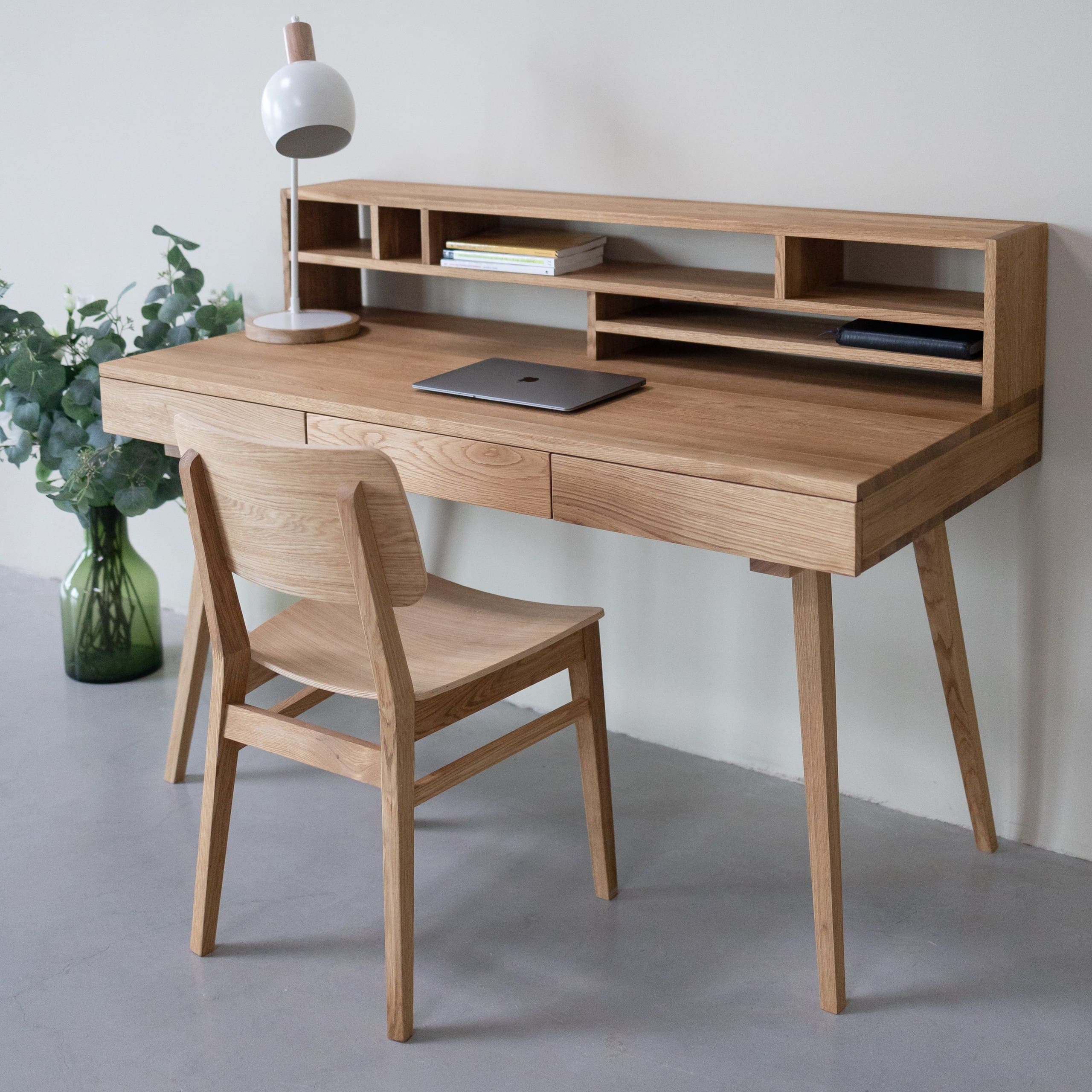 VESKOR Mesa escritorio de madera maciza roble sostenible Malmo 2 Mobel.Store