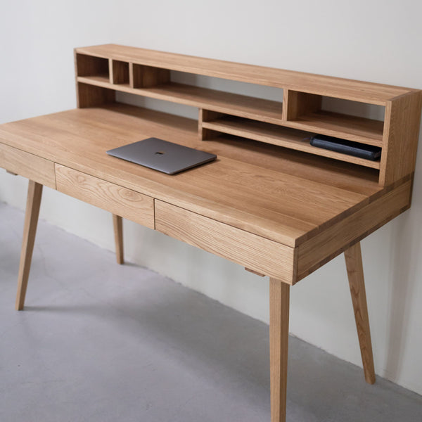 VESKOR Mesa escritorio de madera maciza roble sostenible Malmo 2 Mobel.Store