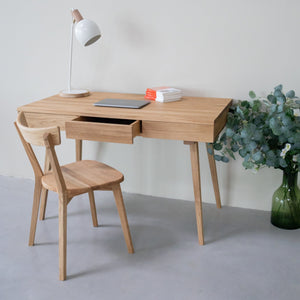 VESKOR Mesa escritorio de madera maciza roble sostenible Malmo 1 Mobel.Store