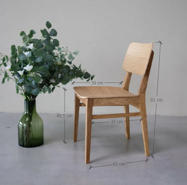 VESKOR Pack de Sillas de comedor de madera maciza de roble de la colección Dania Mueble nórdico con un diseño moderno Mobel.Store