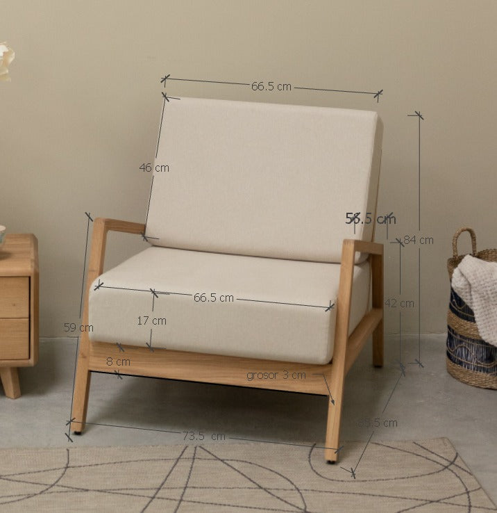 VESKOR Sillón madera maciza SWEDEN