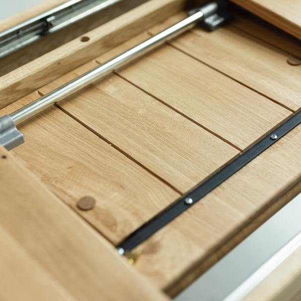 Table à manger extensible en bois massif de chêne Monty - NordicStory