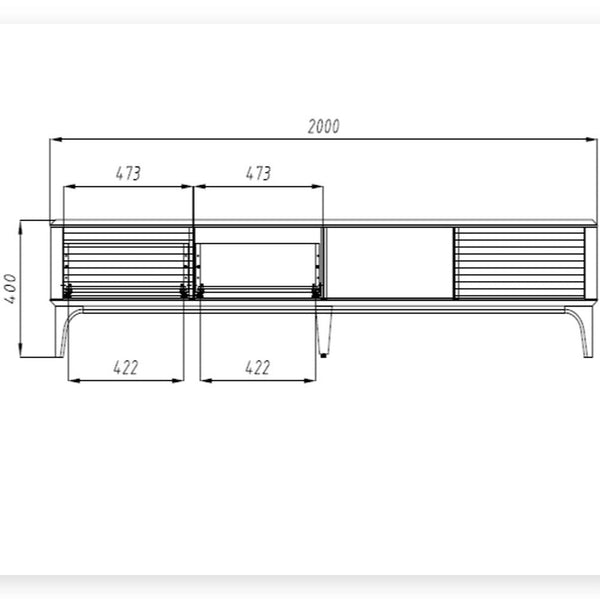 Mueble de TV de madera maciza roble Oxford 4 NordicStory