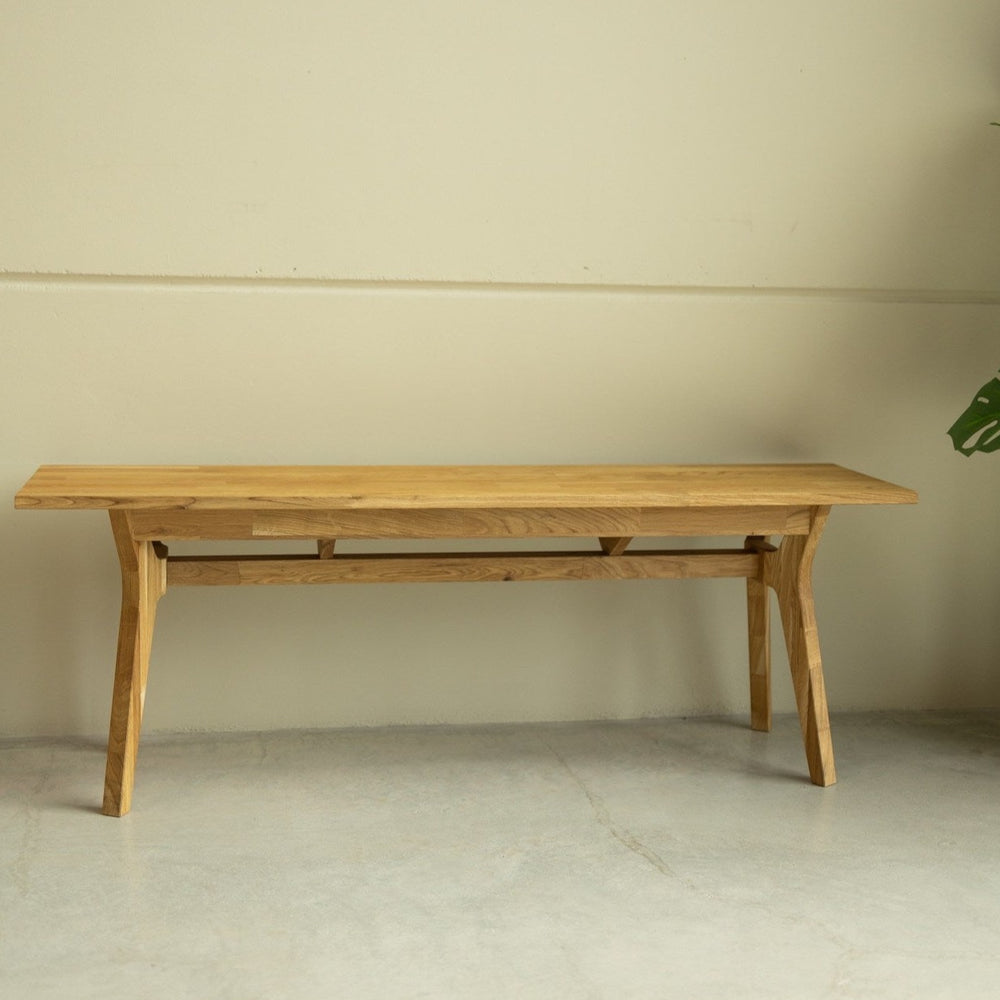 Banc en bois massif de chêne Harold – 140 x 40 x 45 cm - NordicStory