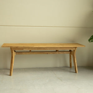 Banc en bois massif de chêne Harold – 140 x 40 x 45 cm - NordicStory