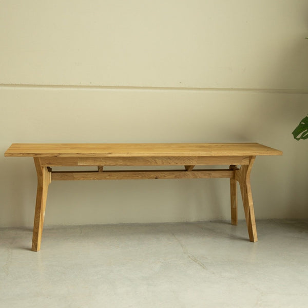 Banc en bois massif de chêne Harold – 140 x 40 x 45 cm - NordicStory