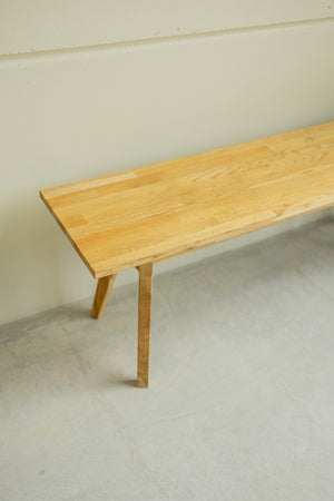 Banc en bois massif de chêne Harold – 140 x 40 x 45 cm - NordicStory