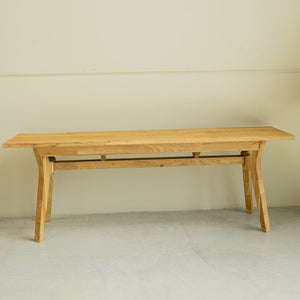 Banc en bois massif de chêne Harold – 140 x 40 x 45 cm - NordicStory