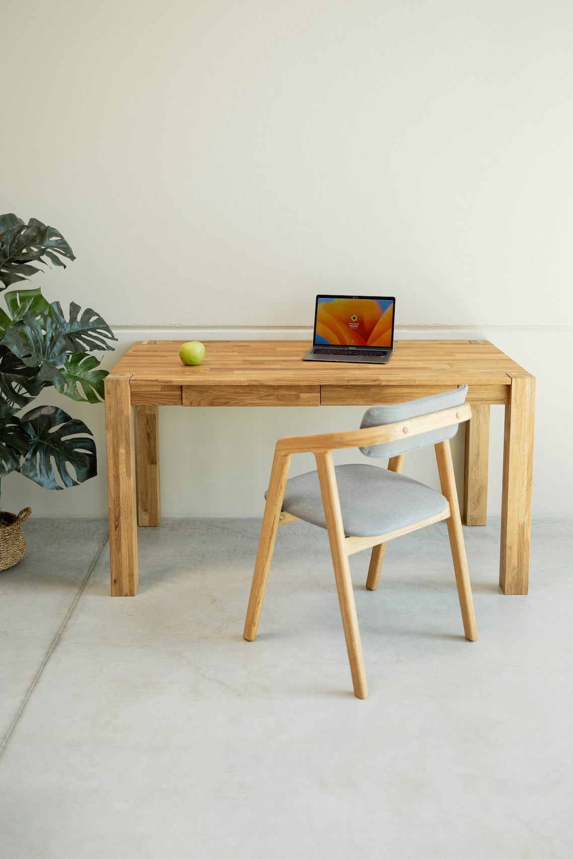 Table de bureau en bois massif de chêne Royal