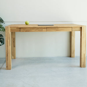 Bureau console en bois massif de chêne Royal – 140 x 70 x 75 cm - NordicStory