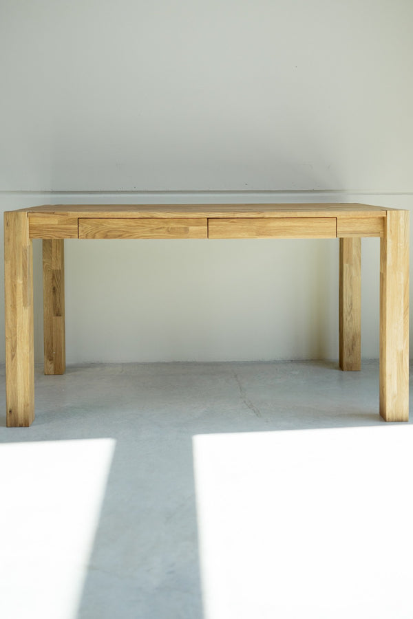 Bureau console en bois massif de chêne Royal – 140 x 70 x 75 cm - NordicStory