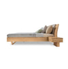 NordicStory "Alina" lit en chêne massif avec tête de lit et 2 tables de chevet flottantes8
