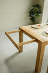 NordicStory Table de salle à manger à rallonge rustique en chêne massif durable Provance 5