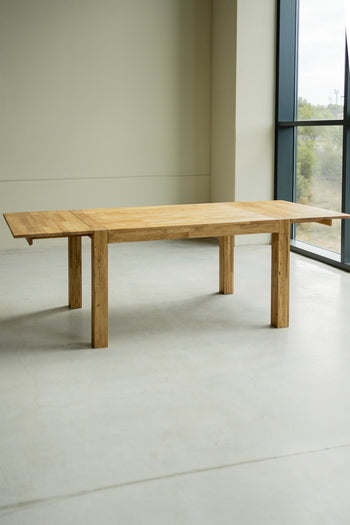 NordicStory Table de salle à manger à rallonge rustique en chêne massif durable Provance 3