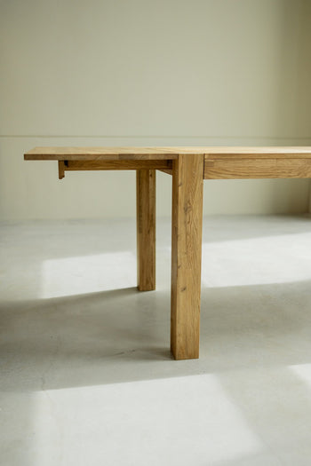 NordicStory Table de salle à manger à rallonge rustique en chêne massif durable Provance 1