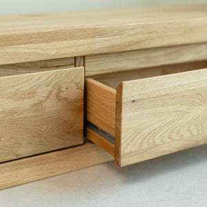 Meuble suspendu en bois massif de chêne SVEN – 100/120 x 25 x 30 cm - NordicStory