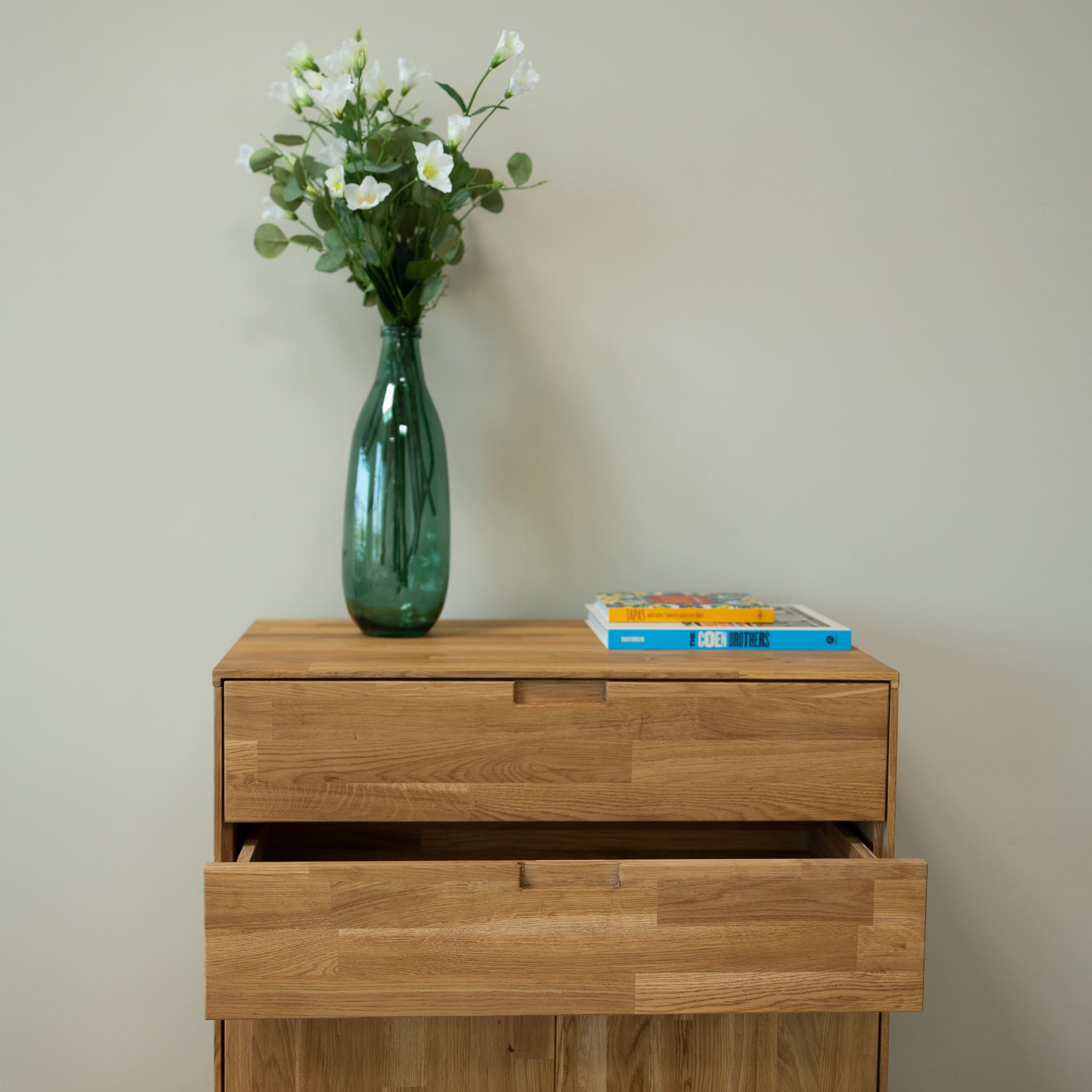 Buffet commode en bois massif de chêne durable style scandinave