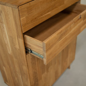 Buffet commode en bois massif de chêne durable style scandinave