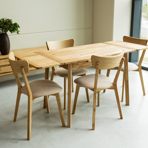 Table à manger extensible en chêne massif Mini 1 – 110-170 x 65 x 75 (77) cm - NordicStory