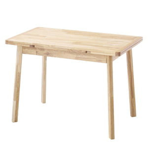 Table à manger extensible en chêne massif Mini 1 – 110-170 x 65 x 75 (77) cm - NordicStory
