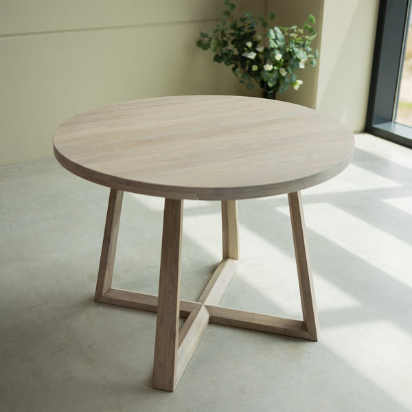 Table à manger ronde extensible en chêne massif MOBY - NordicStory