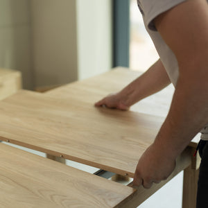 Table à manger extensible en chêne massif XL – 160-280 x 90 x 75 cm - NordicStory