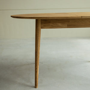 Table à manger ovale extensible en chêne massif Escandi 2 – 140-175 x 90 x 75 cm - NordicStory