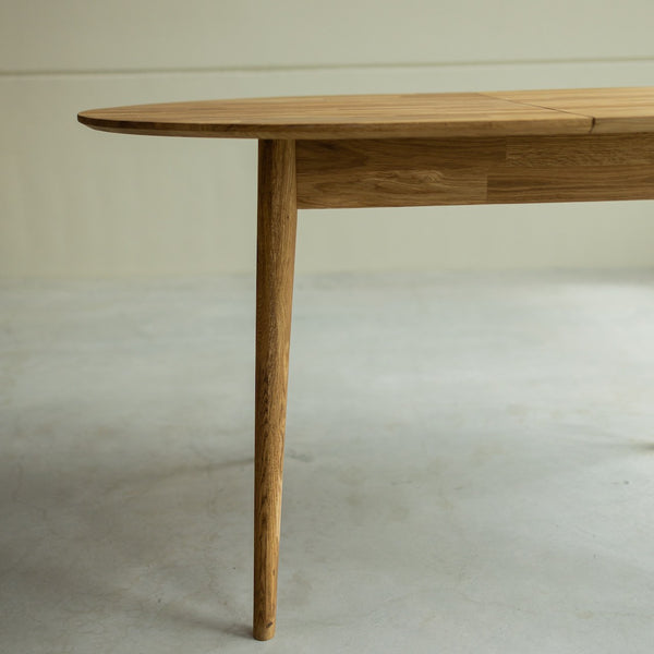 Table à manger ovale extensible en chêne massif Escandi 2 – 140-175 x 90 x 75 cm - NordicStory