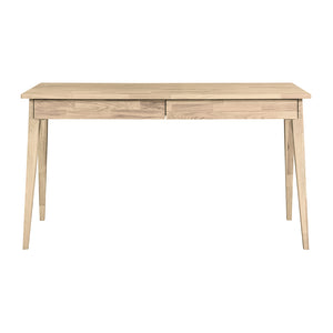 Bureau console en bois massif de chêne Berg – 120 x 65 x 76 cm - NordicStory