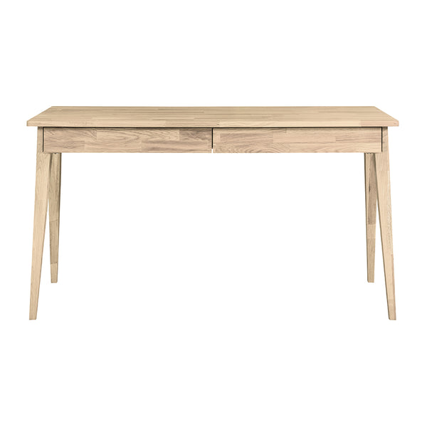 Bureau console en bois massif de chêne Berg – 120 x 65 x 76 cm - NordicStory